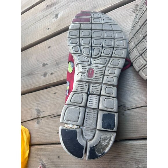 Nike Free Run2 Men's Sneakers Shoes Size 9.5 Lace Up Running Trainers Gray/Red - Picture 8 of 10